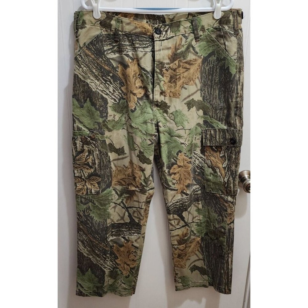 VTG Liberty Mens Cargo Pants Real Tree Camo Hunting‎ Size Large 36-38 USA Made
